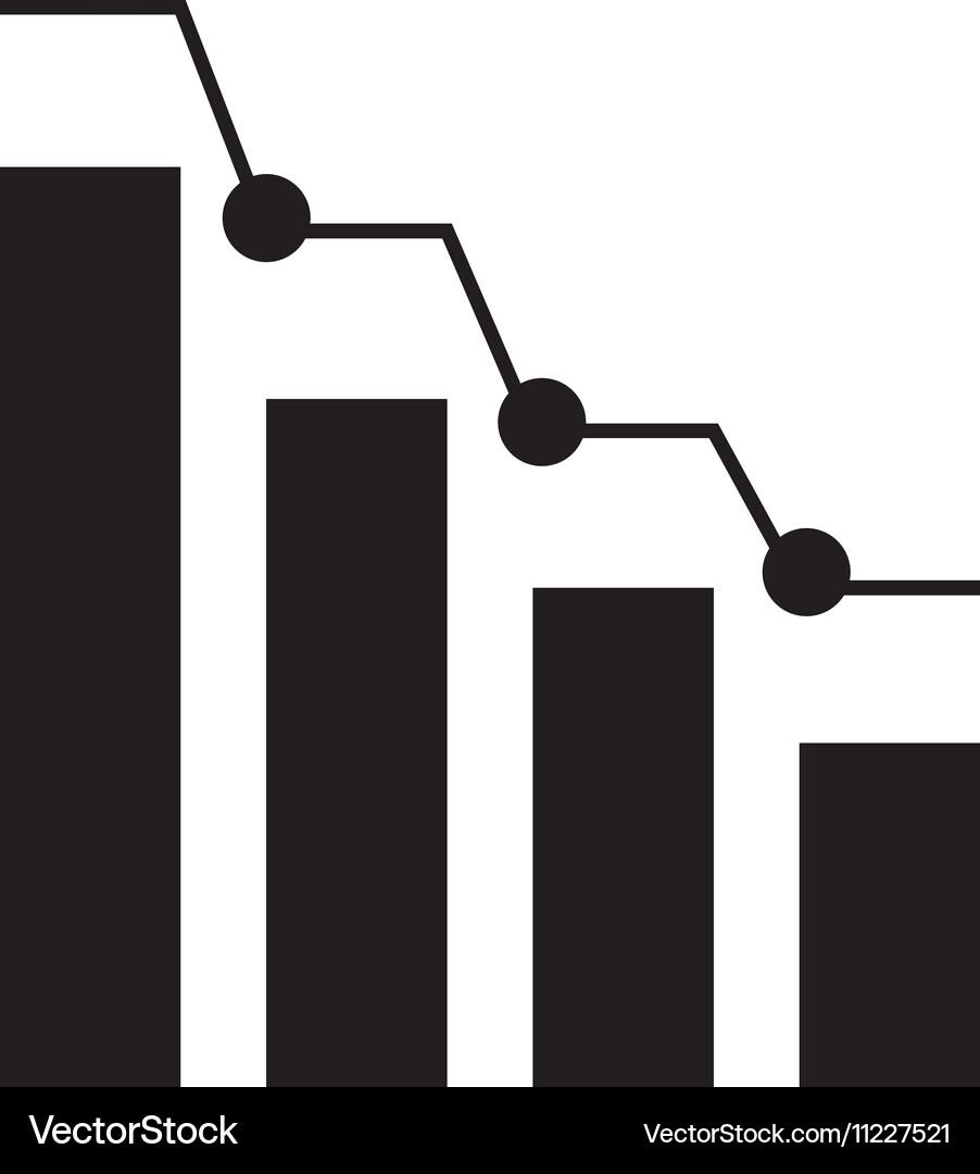 Bars statistics infographic icon Royalty Free Vector Image