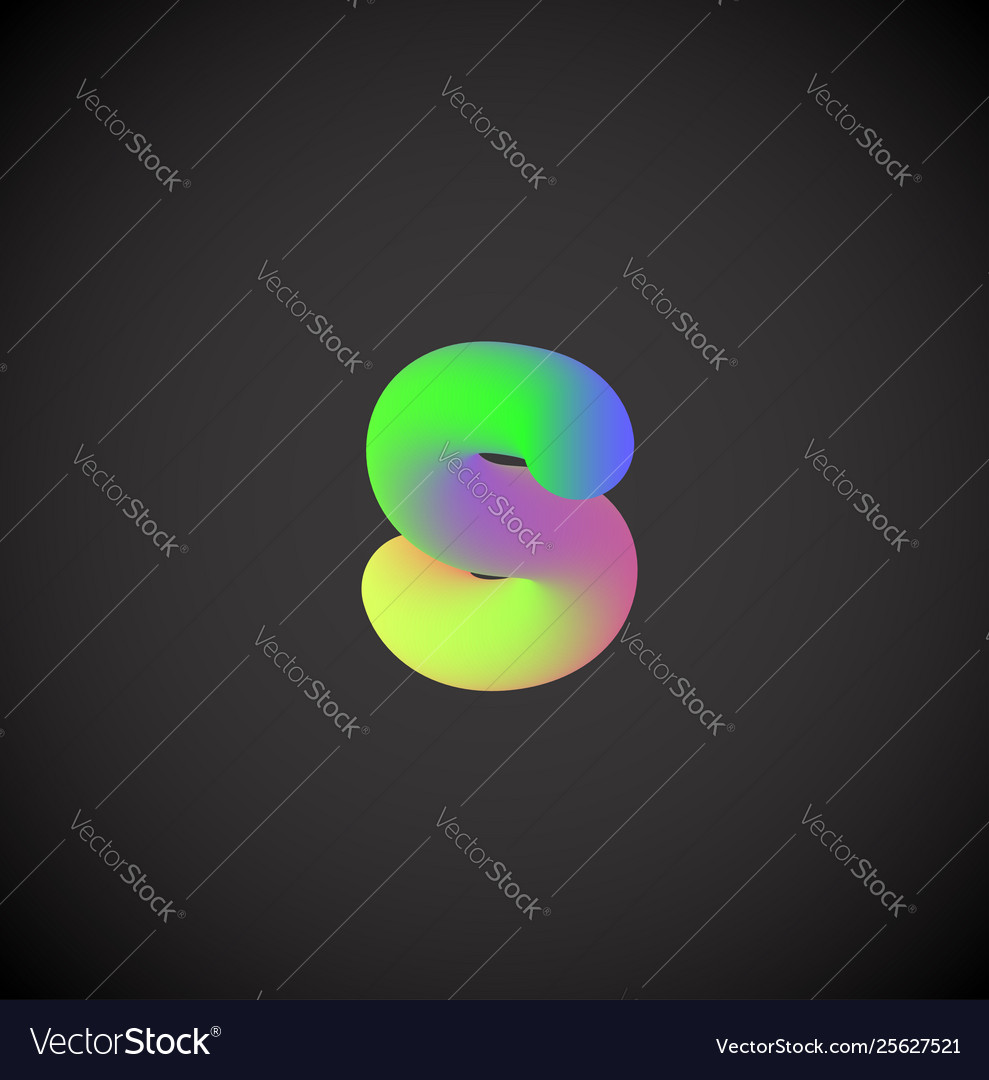Colorful character from a font set Vector Image Colorful character from a font set