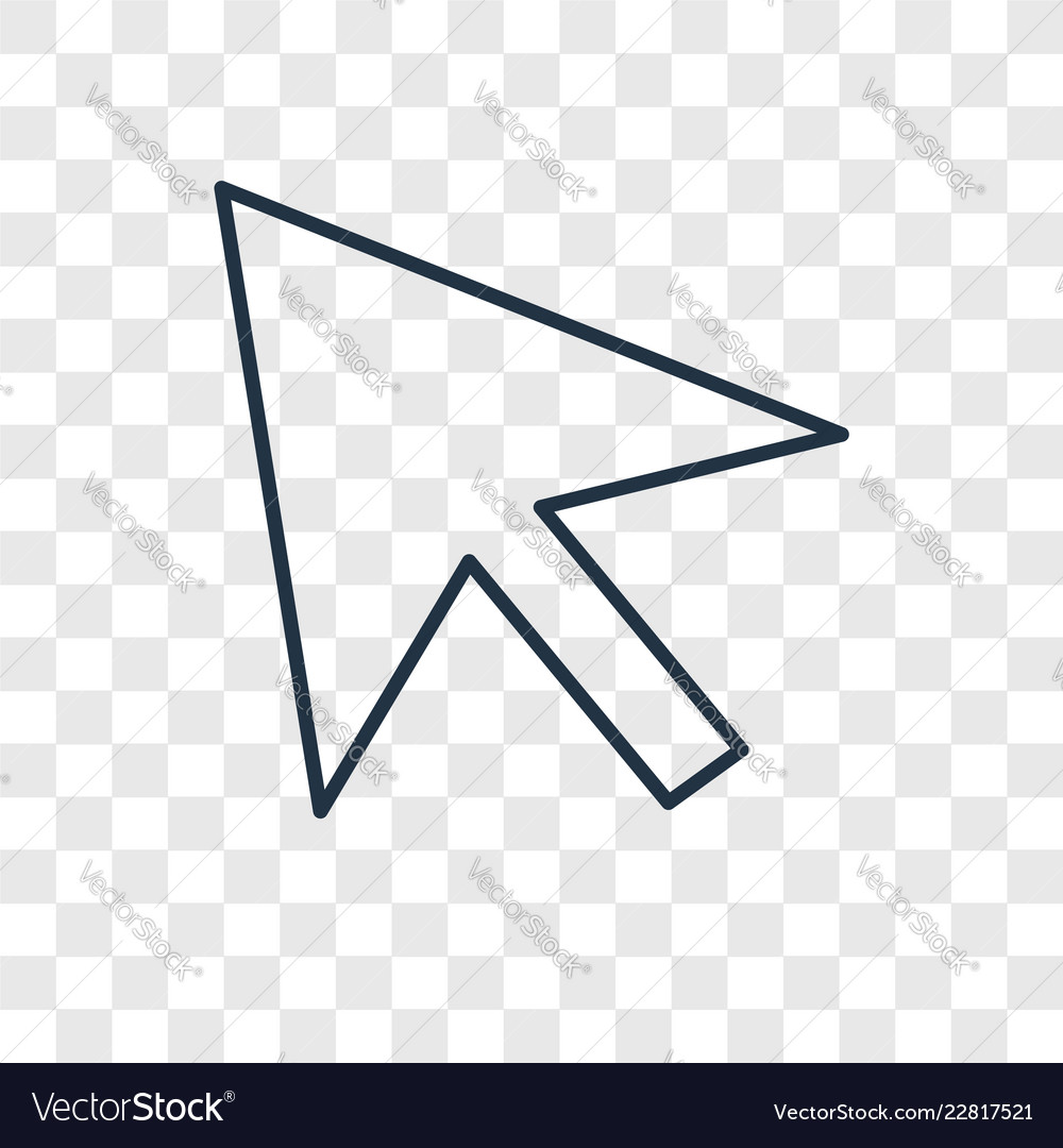 Cursor concept linear icon isolated vector image Cursor concept linear icon isolated