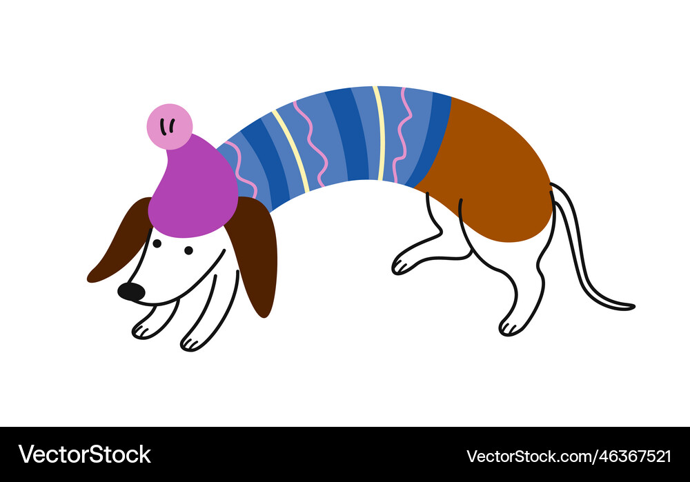 Cute doodle dog Royalty Free Vector Image - VectorStock