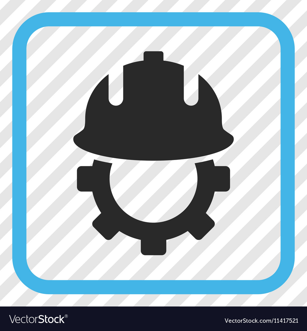 Development helmet icon in a frame