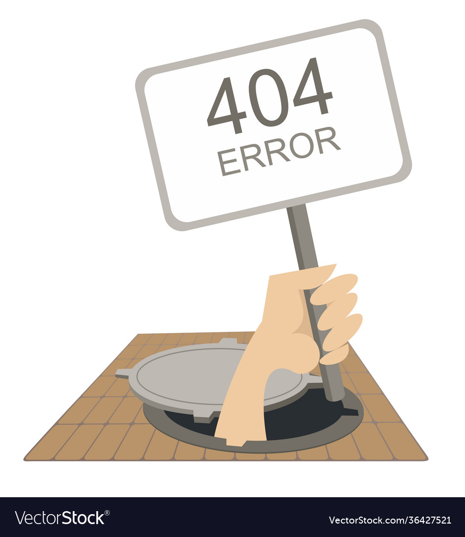 Error 404 page not found concept