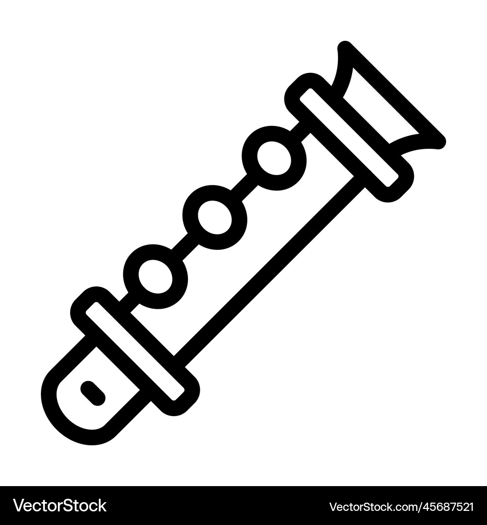 Flute thick line icon Royalty Free Vector Image
