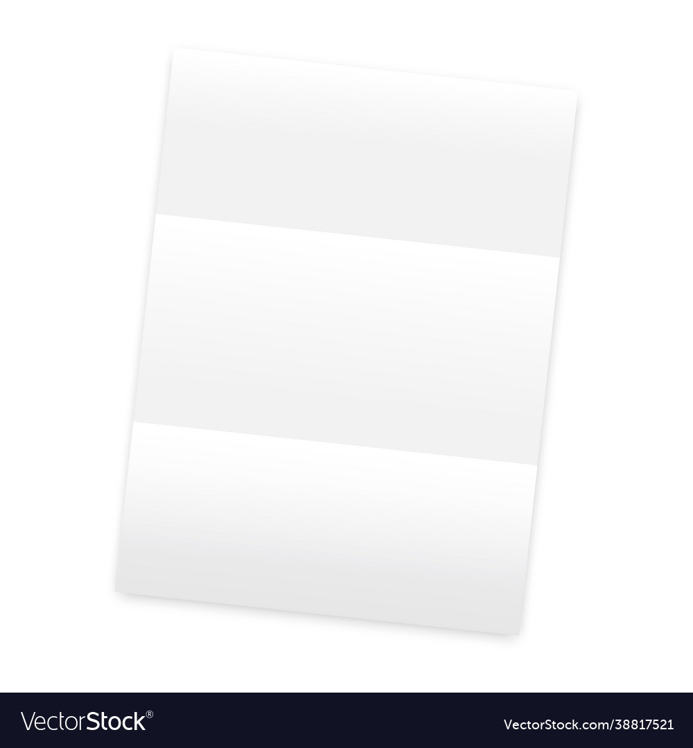 Folded sheets in realistic style template Vector Image Folded sheets in realistic style template