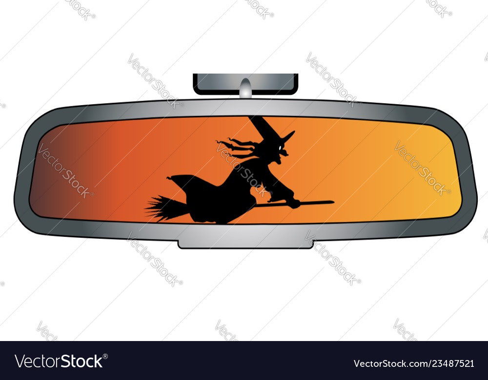 Halloween rear view mirror