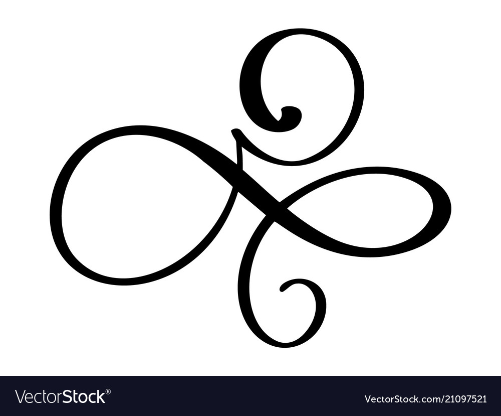 Hand drawn love border flourish separator