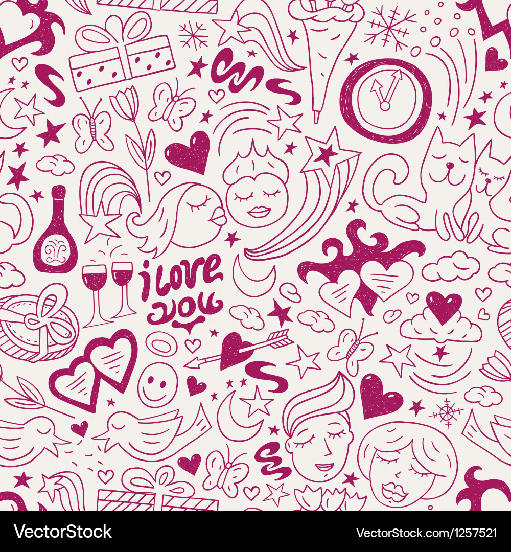 Love - seamless pattern Royalty Free Vector Image