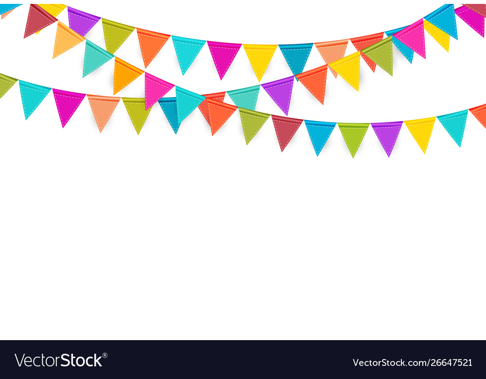 Party background with flags vector image Party background with flags