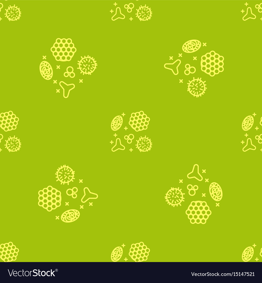 Pollen beekeeping seamless pattern in a linear