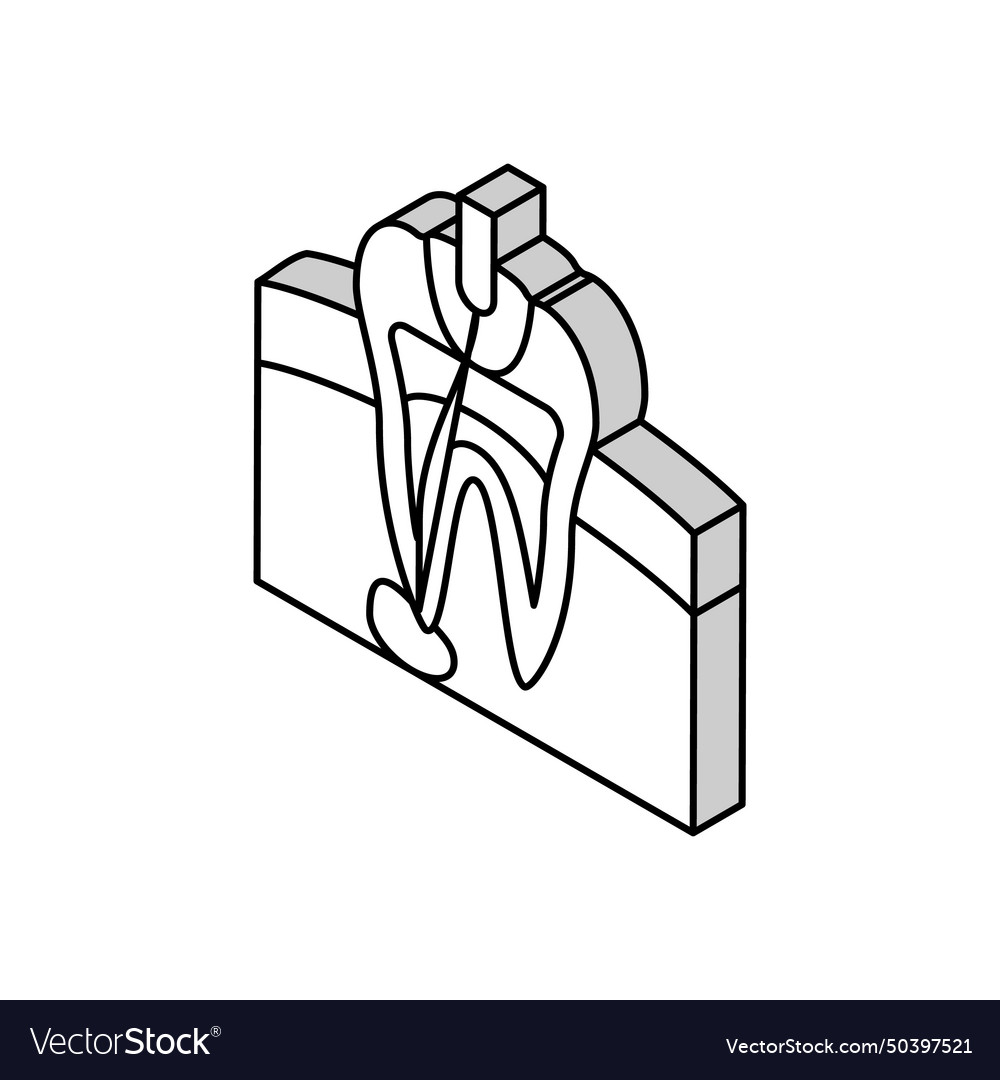 Root canal treatment isometric icon