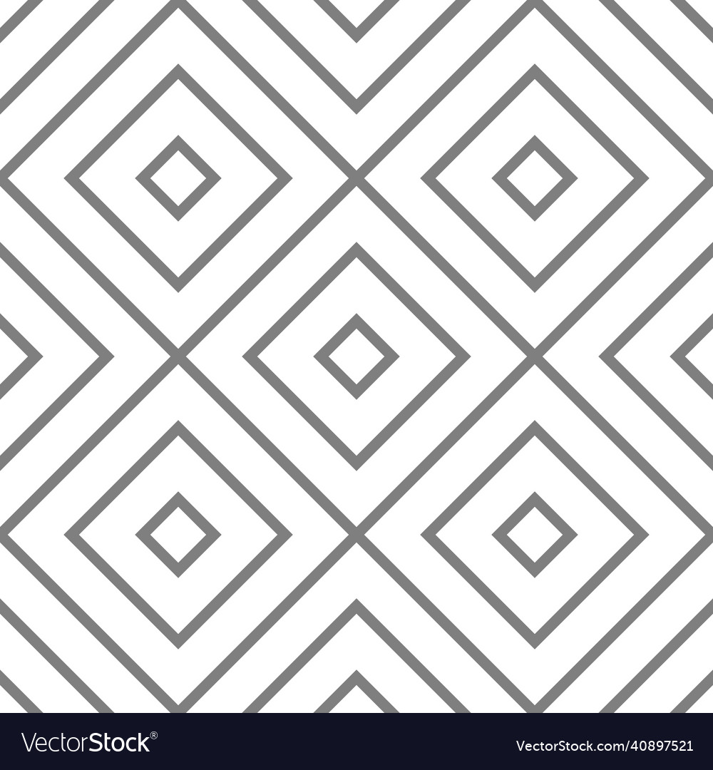 Seamless pattern with linear squares on a white