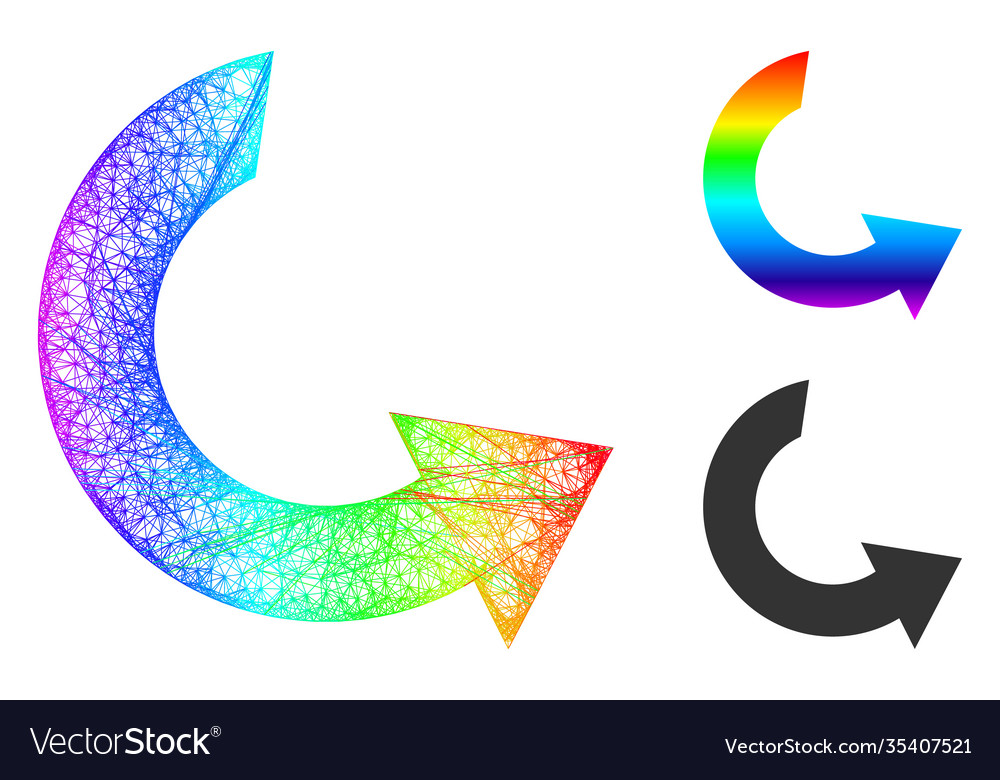 Spectral net mesh gradient rotate ccw icon