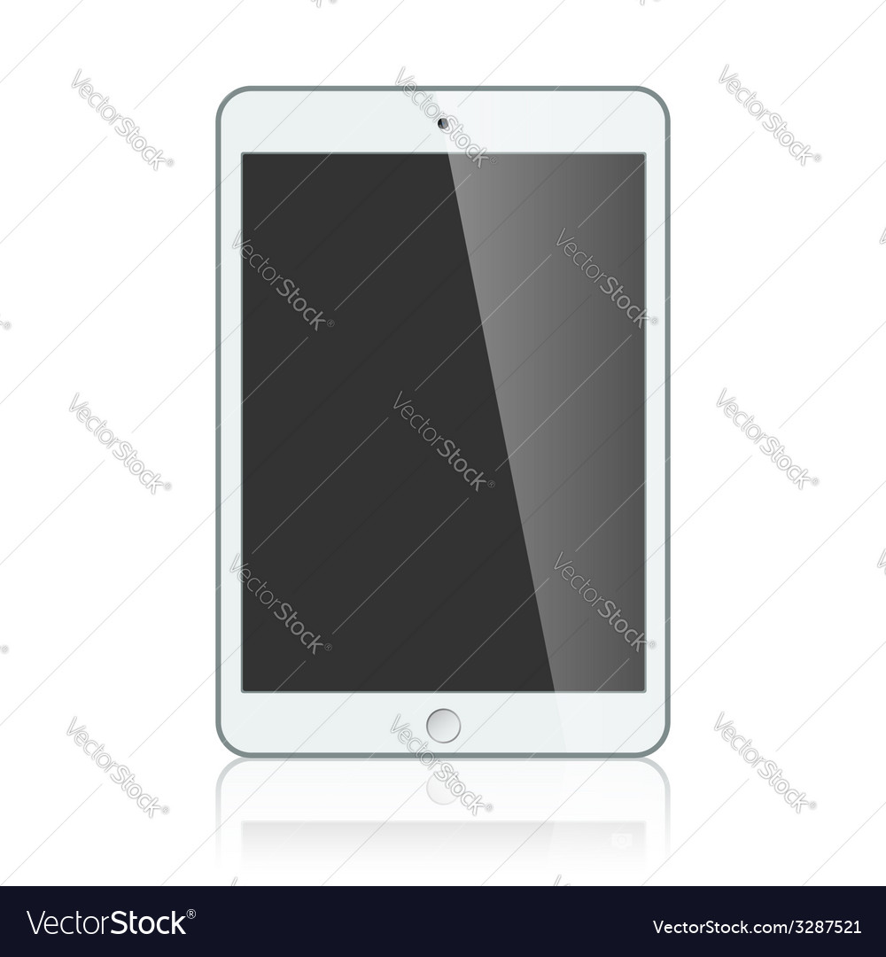 Download White apple ipad 2 mini or air Royalty Free Vector Image