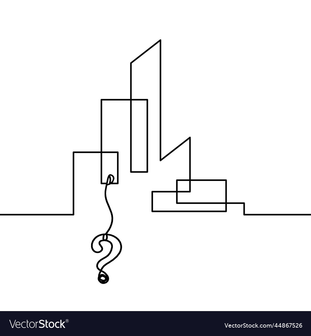 Abstract architecture with question mark