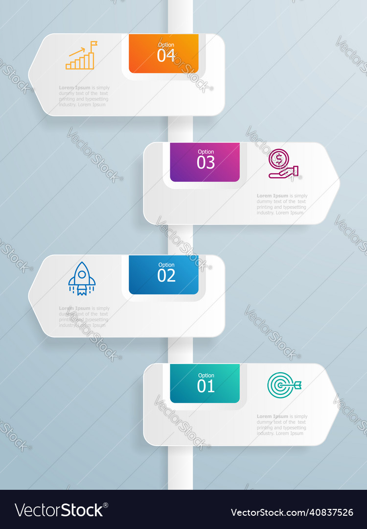 Abstract vertical timeline infographic element