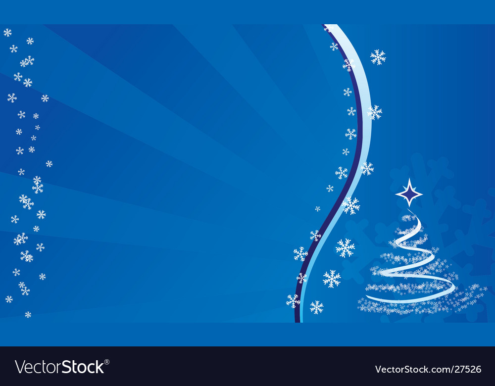 Blue Christmas Tree Background