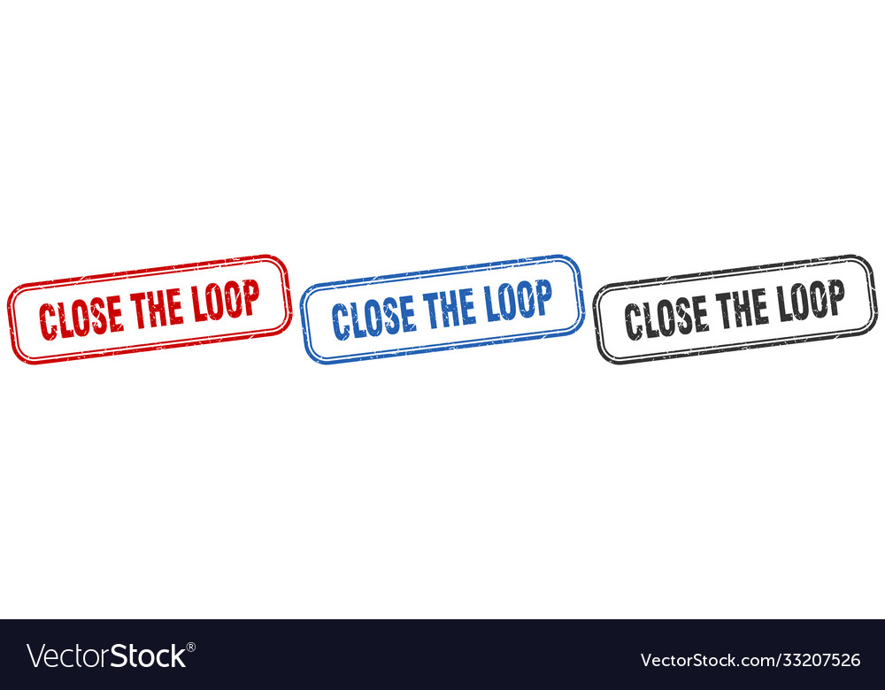Close loop square isolated sign set