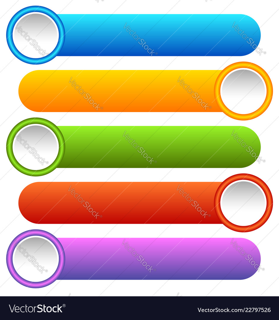 Colored rounded button banner backgrounds graphics vector image Colored rounded button banner backgrounds graphics