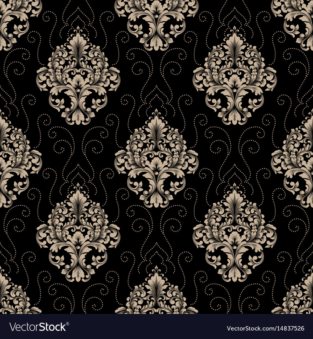Damask seamless pattern background