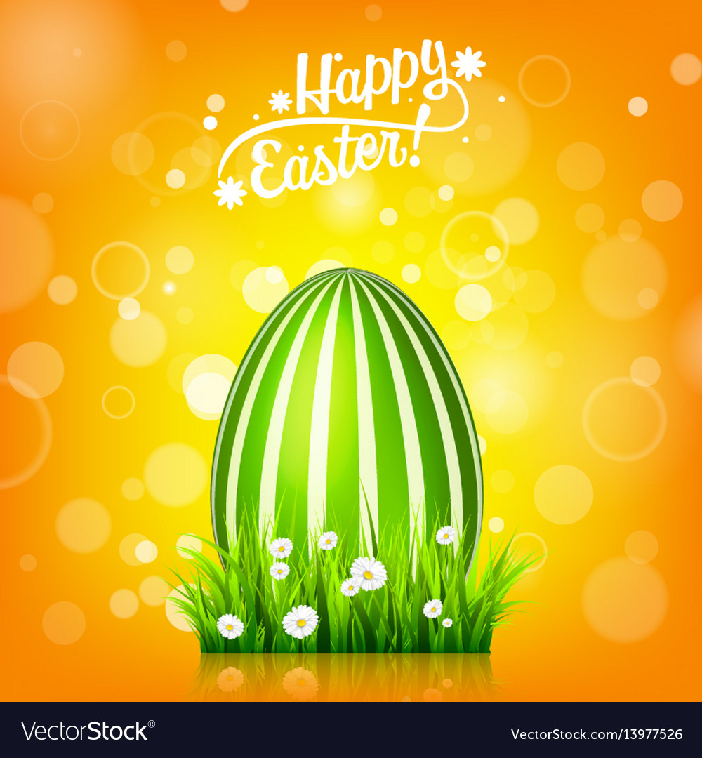 Easter egg hunt orange yellow background april Vector Image