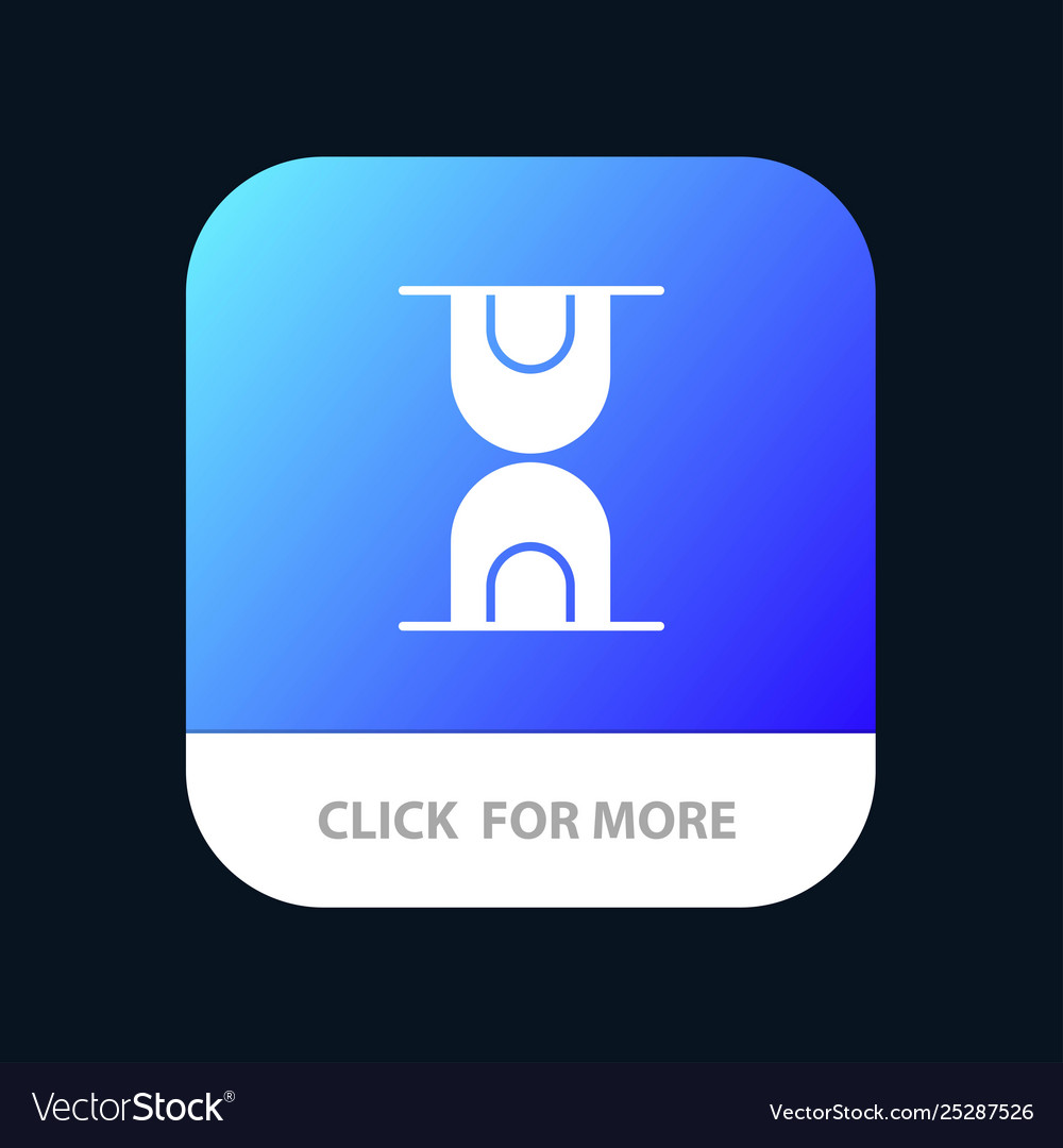 Glass hour loading mobile app button android Vector Image Glass hour loading mobile app button android