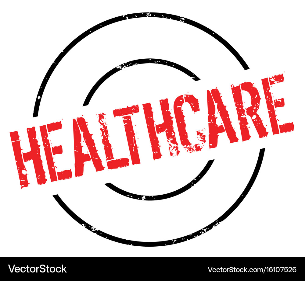 Healthcare rubber stamp Royalty Free Vector Image