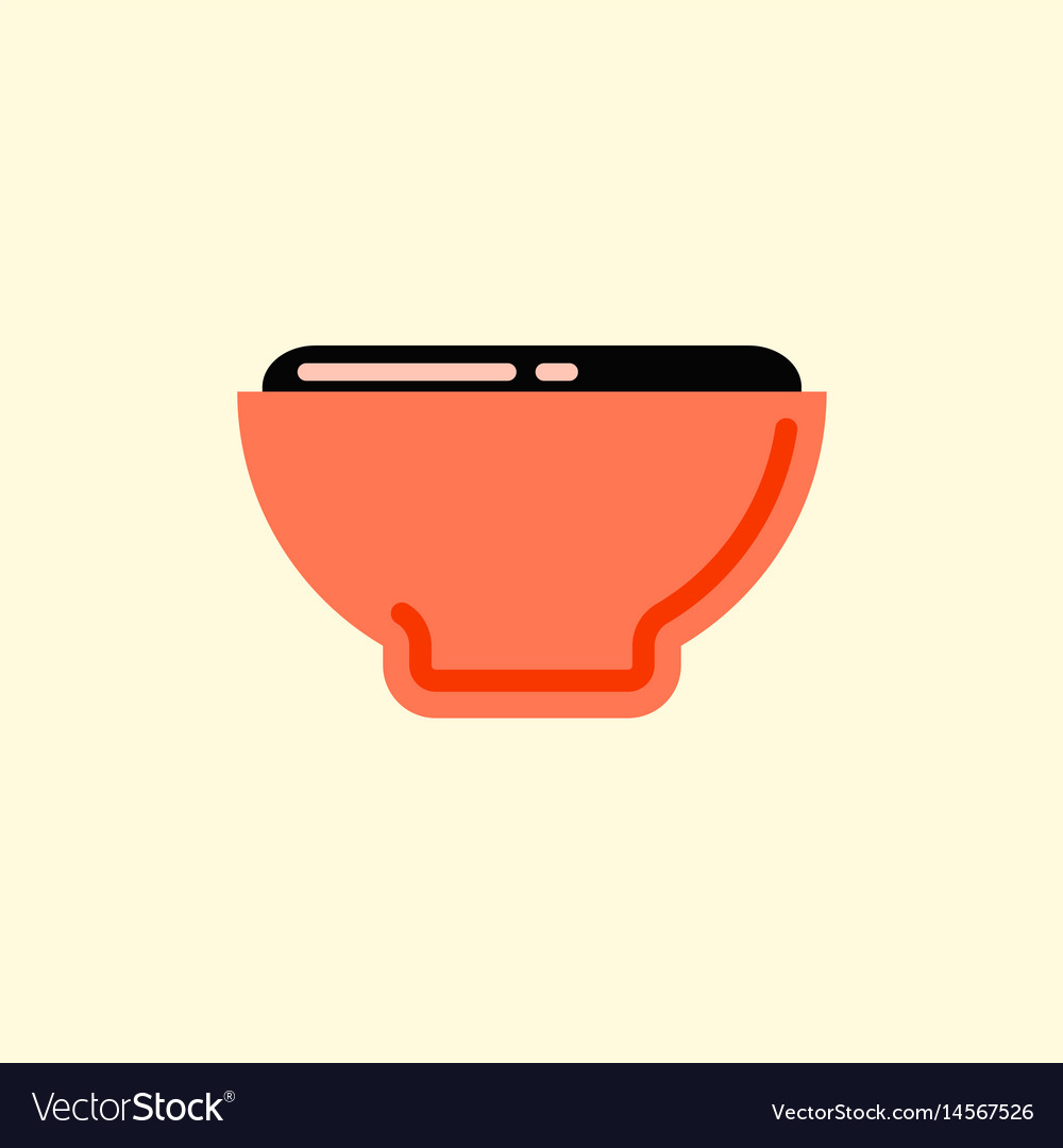 Japanese food miso soup Royalty Free Vector Image