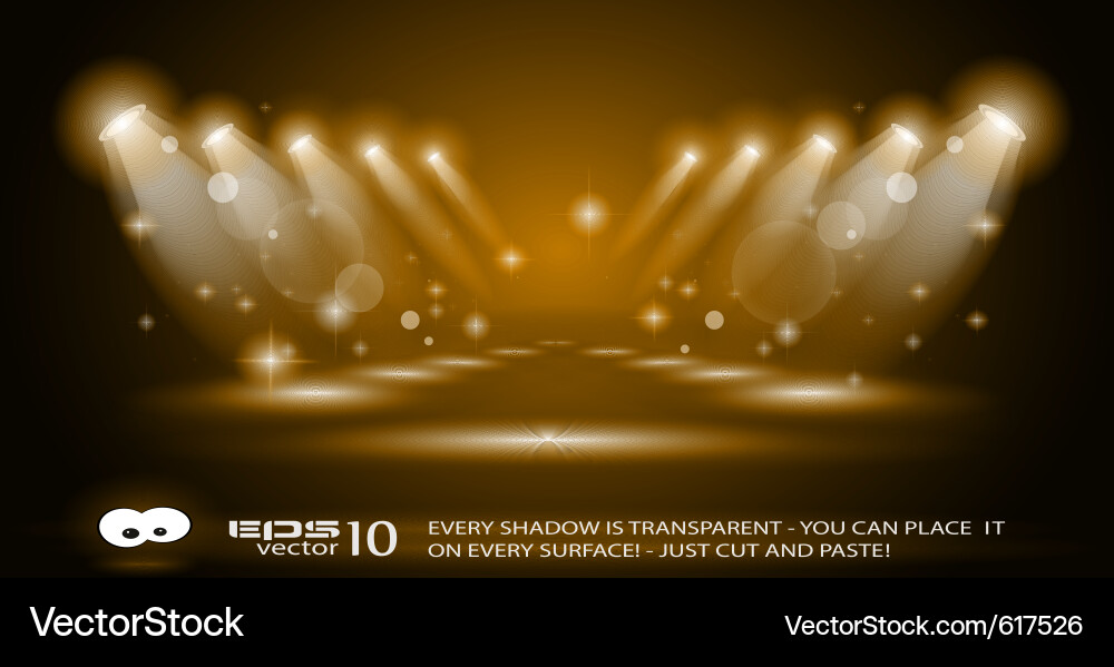 Magic spotlights Royalty Free Vector Image - VectorStock