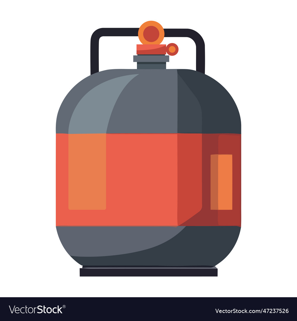 Old metal canister holds gallon of gasoline Vector Image