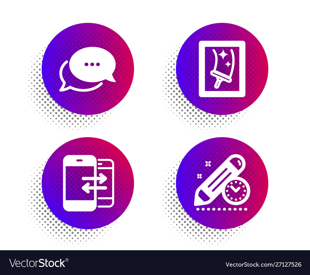 Phone communication dots message and window vector image Phone communication dots message and window