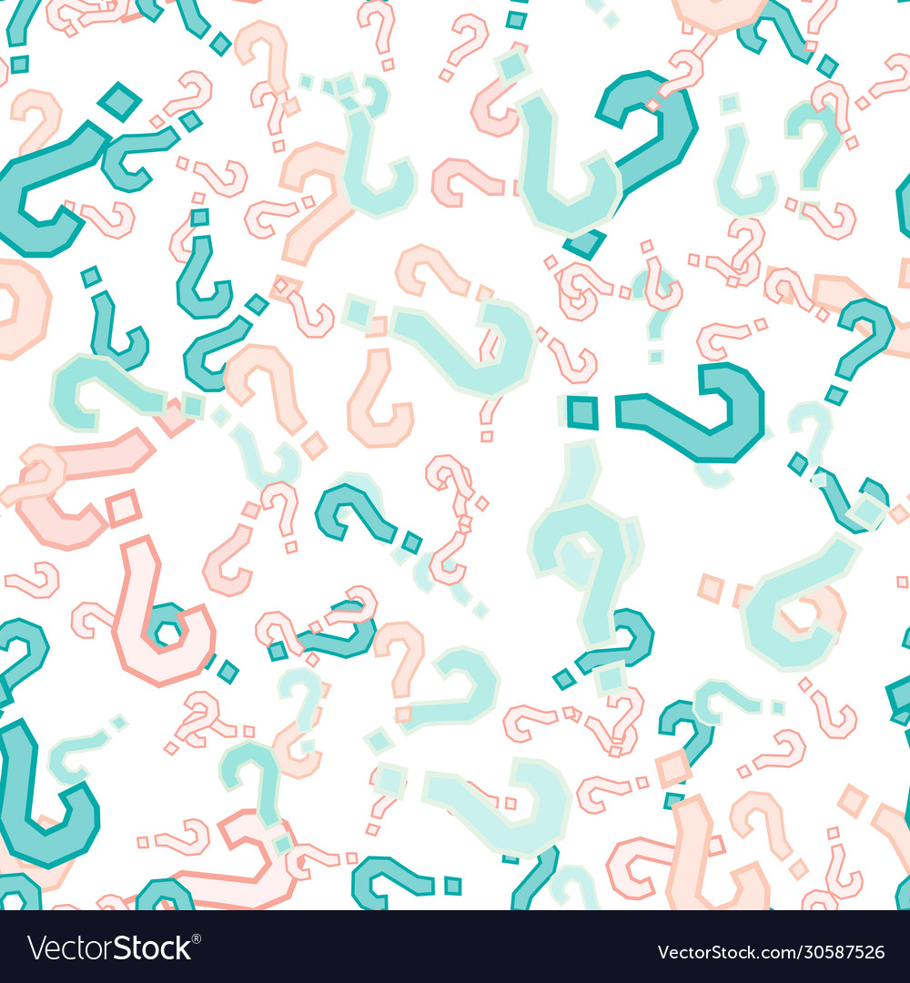 Quiz seamless pattern question marks doubt faq