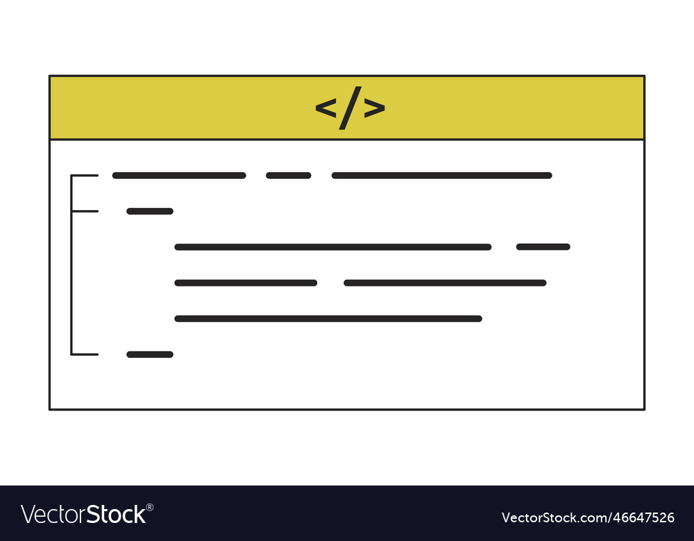 Text-based coding linear flat duo color icon Vector Image