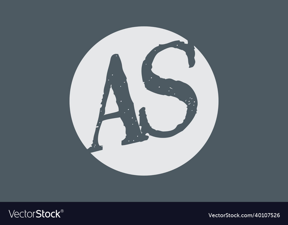 Unique shape of as initial letter
