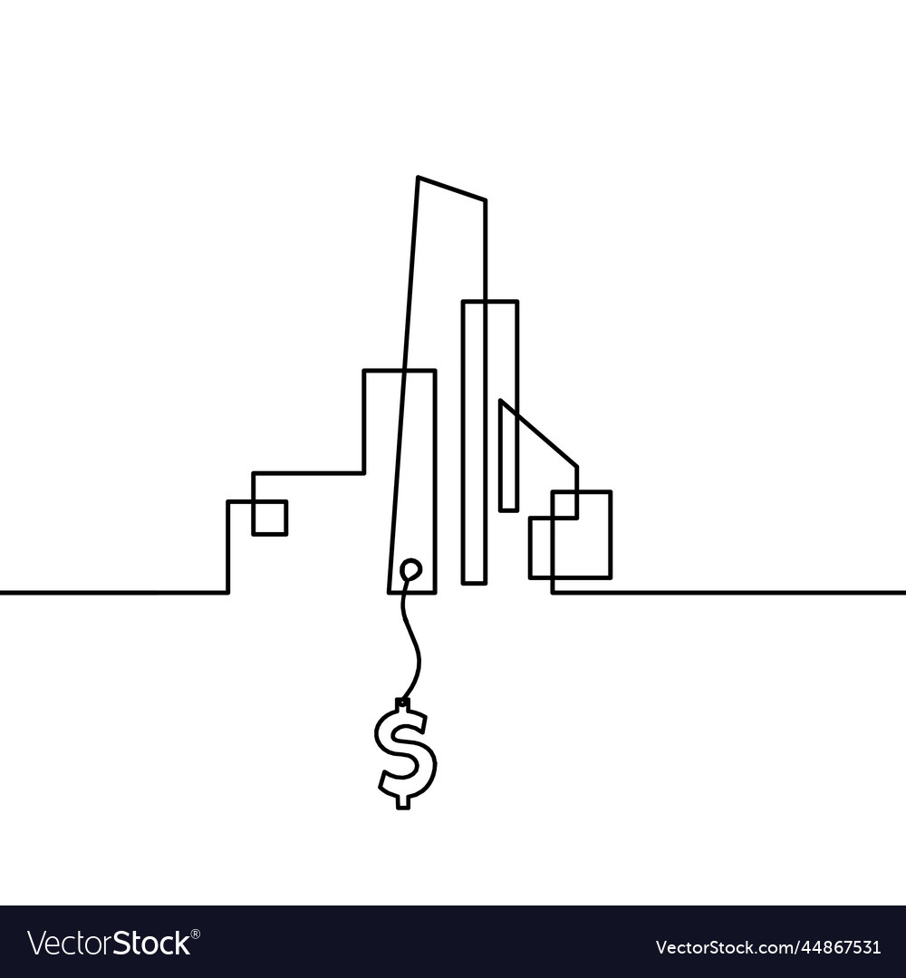 Abstract architecture with dollar as continuous