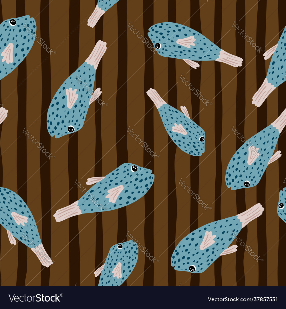 Abstract underwater seamless pattern with random vector image Abstract underwater seamless pattern with random