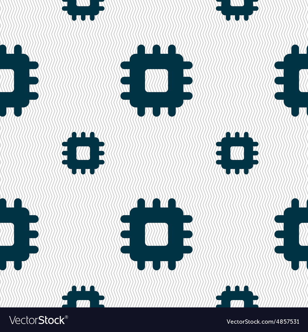 Central processing unit icon sign seamless pattern