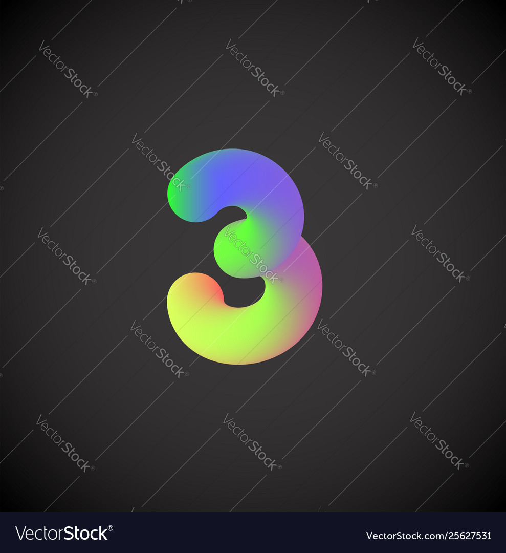 Colorful character from a font set vector image Colorful character from a font set