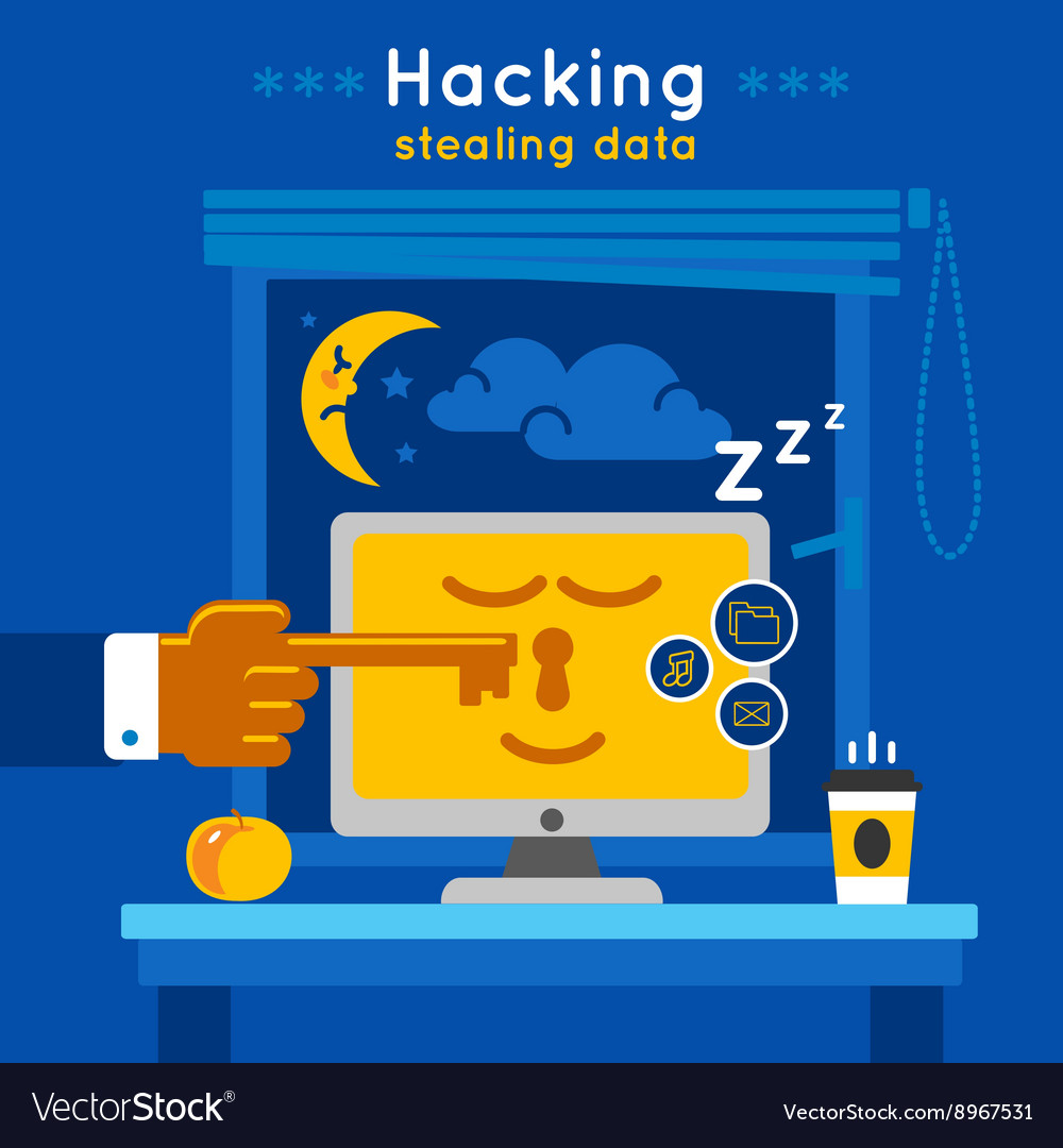 Data Protection Poster Royalty Free Vector Image