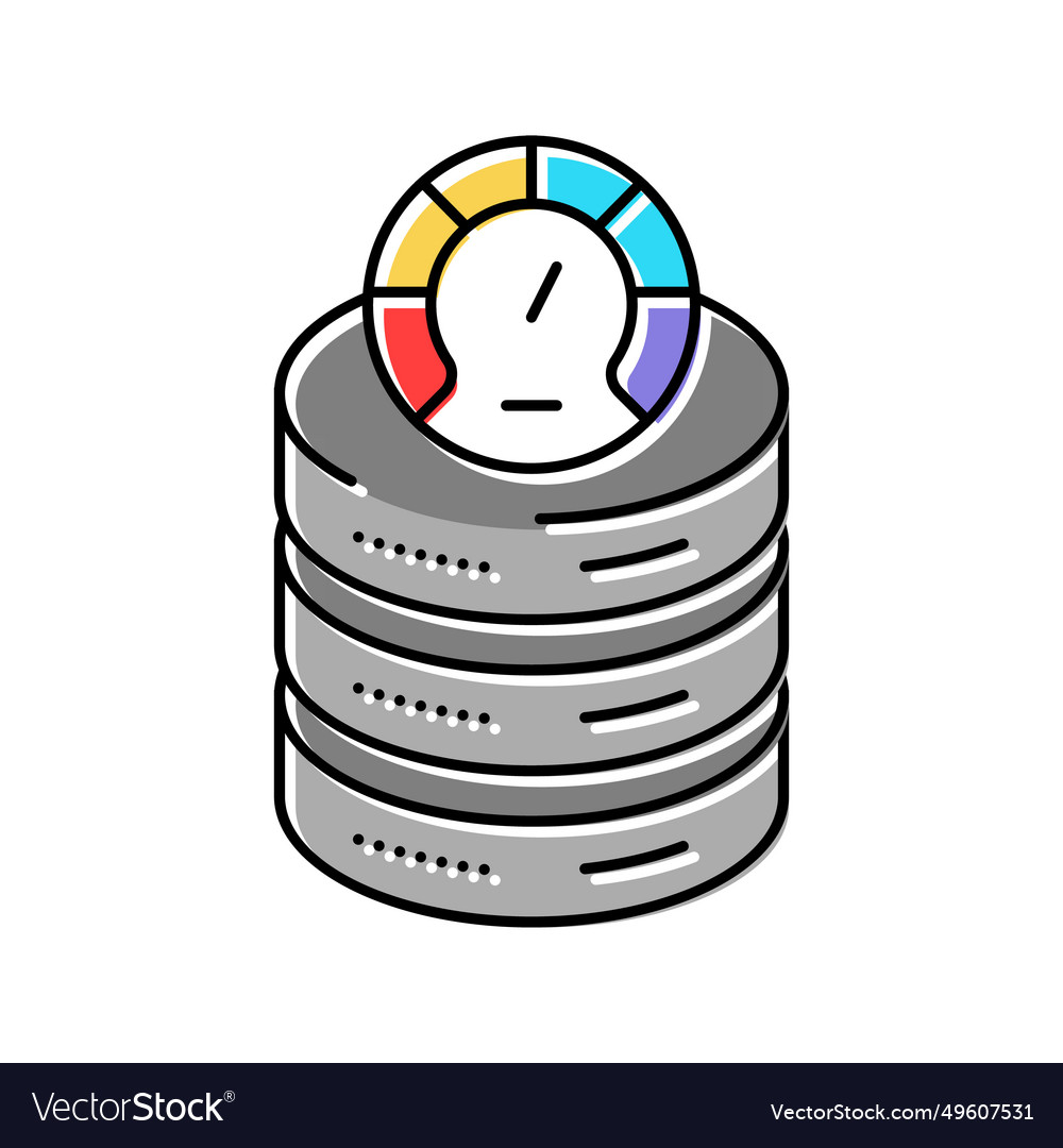 Datenbank-Performance-Farbsymbol vector image Datenbank-Performance-Farbsymbol