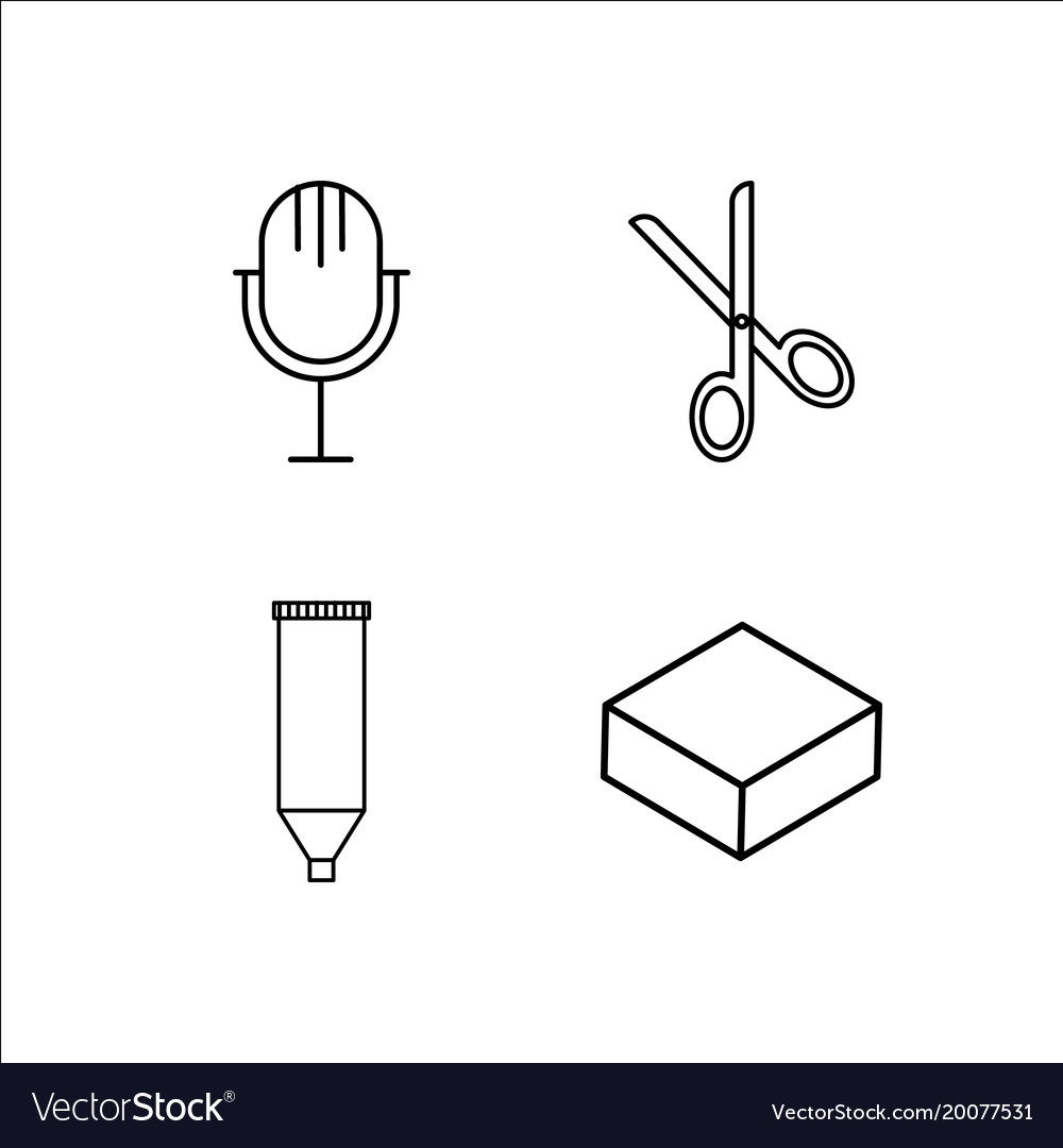 Design and studio simple linear icon setsimple