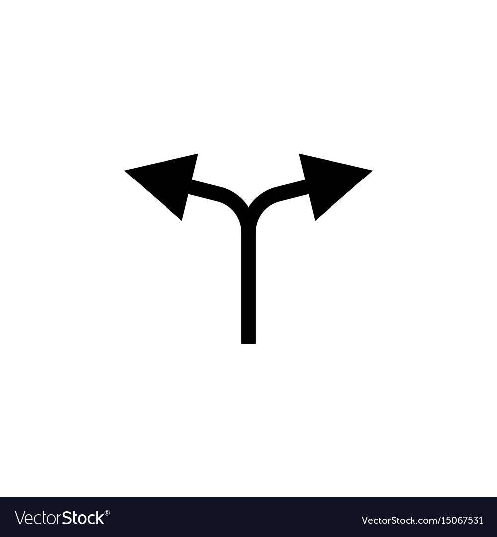 Direction arrow solid icon navigation and two way Vector Image