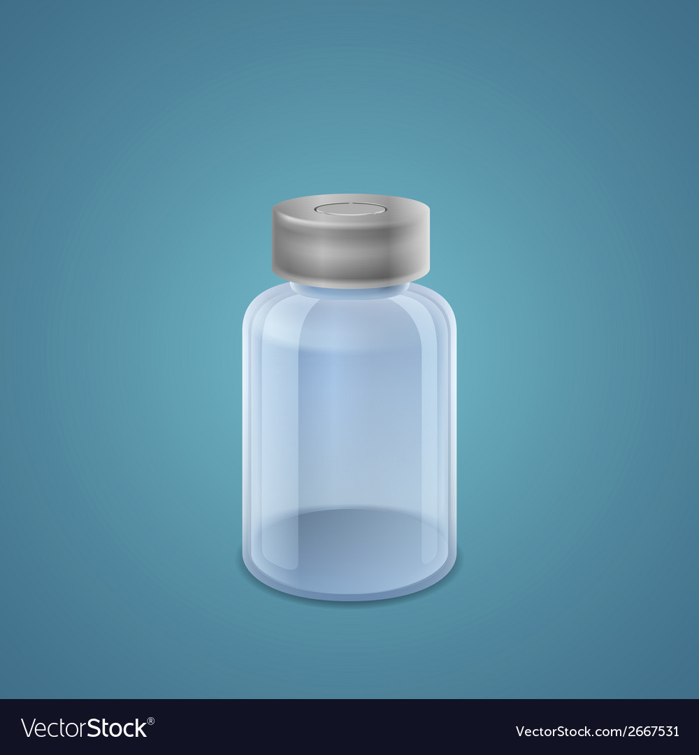 Empty small jar for injection