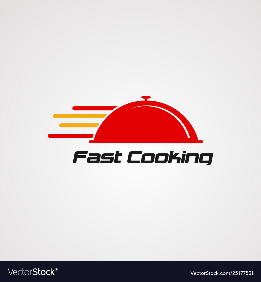 Fast cooking logo icon element and template Vector Image