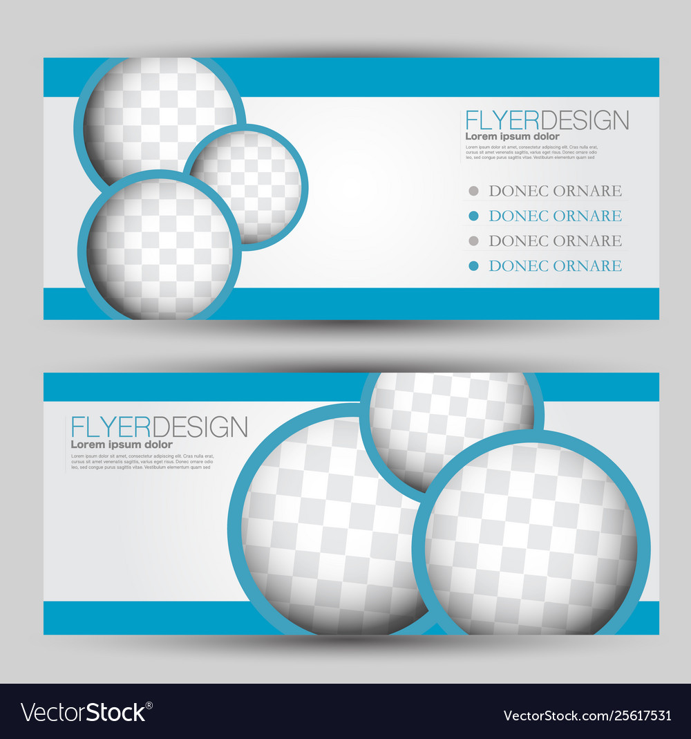 Flyer banner or web header template set