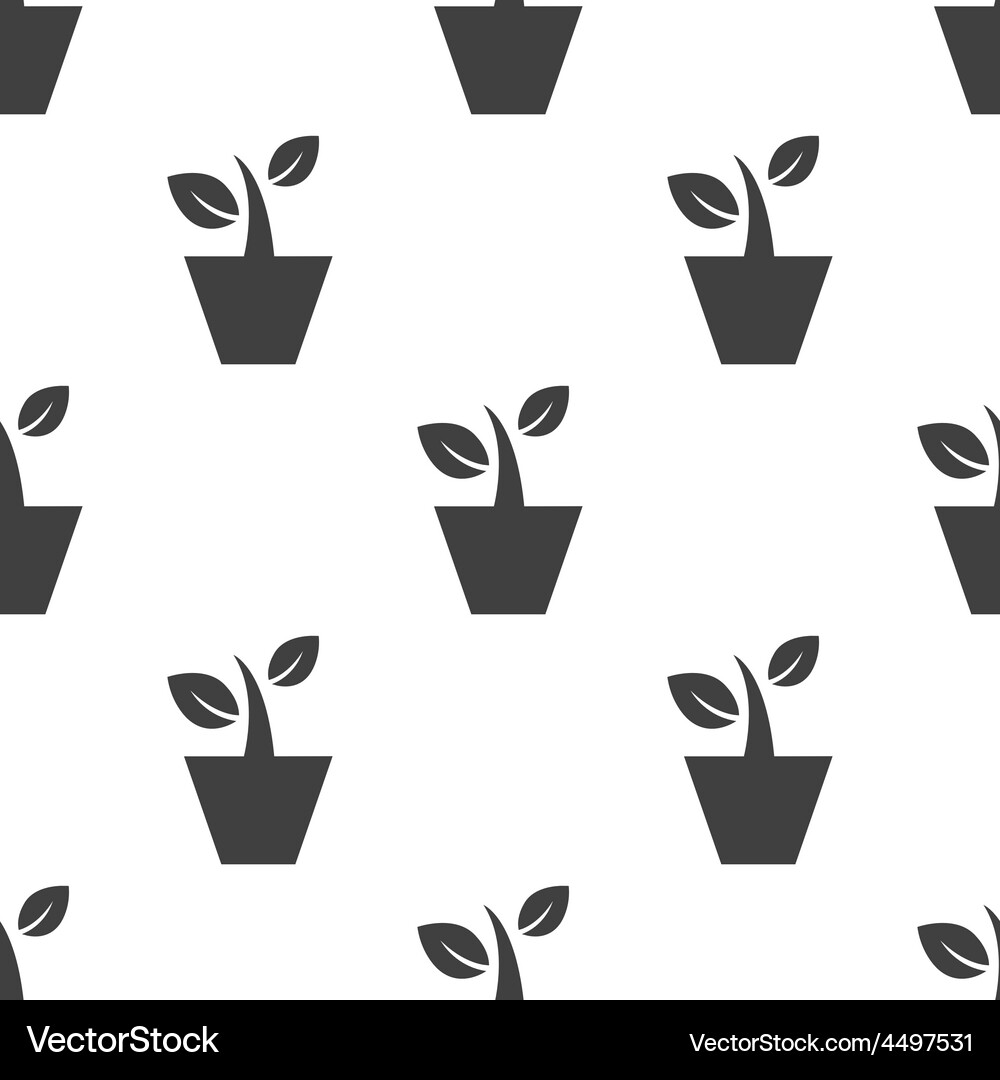 Houseplant seamless pattern Royalty Free Vector Image