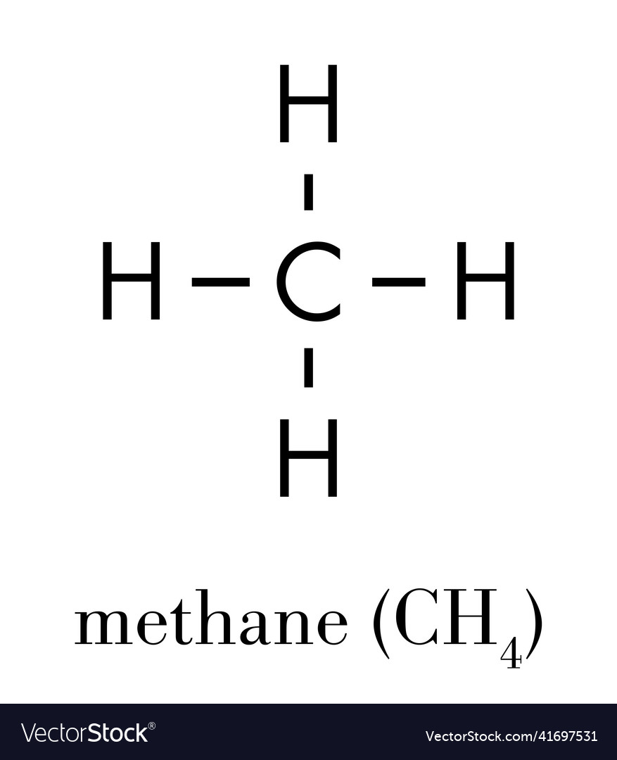 Methane natural gas molecule main component Vector Image