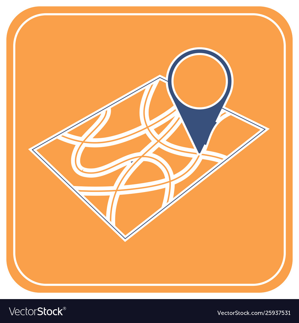 Pointer on map icon vector image Pointer on map icon