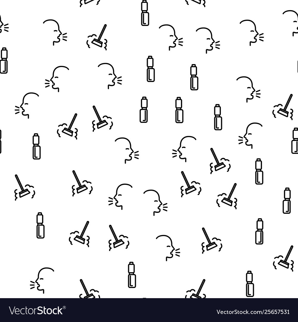 Respiratory asthma system seamless pattern