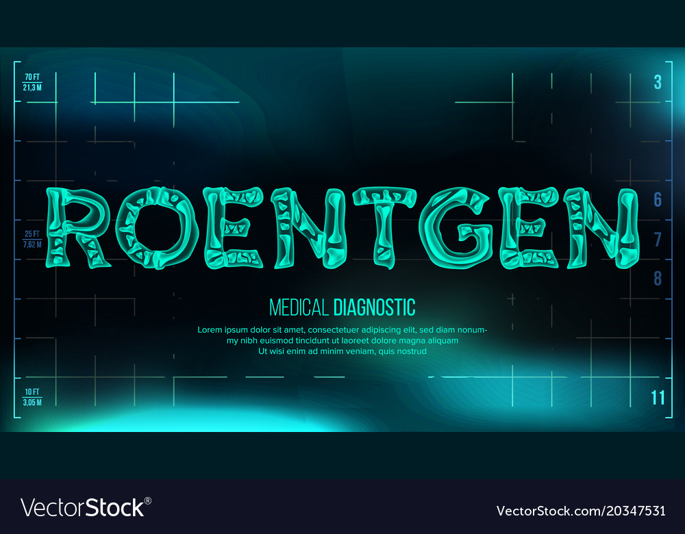 Roentgen Banner Medical Background Royalty Free Vector Image