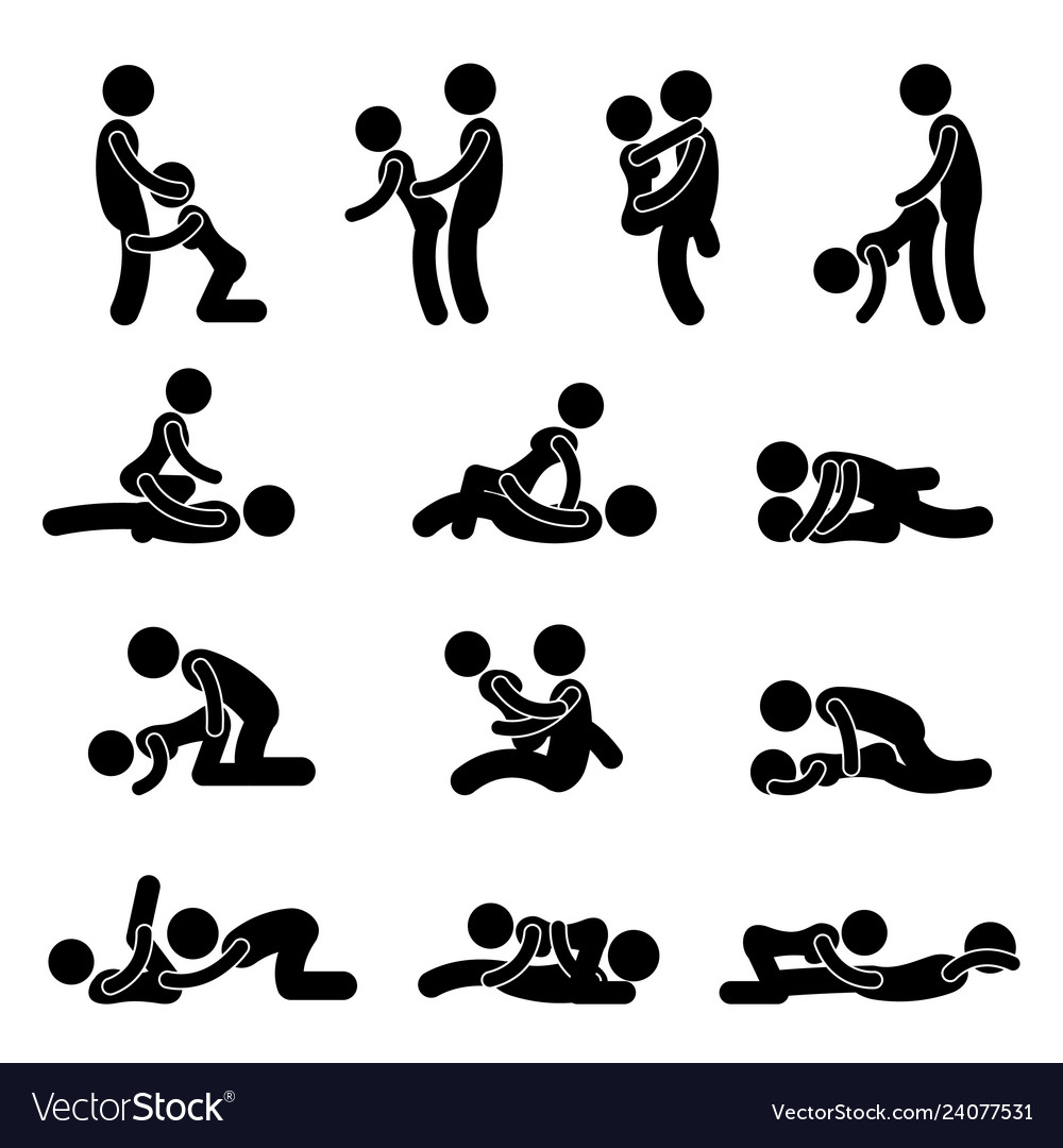 Sex making love sexual position icon sign symbol vector image. 